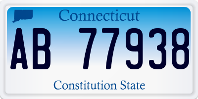 CT license plate AB77938