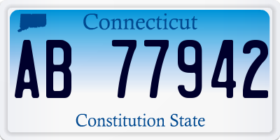 CT license plate AB77942