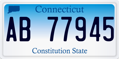 CT license plate AB77945