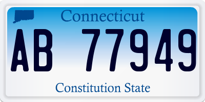 CT license plate AB77949