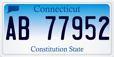 CT license plate AB77952