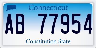 CT license plate AB77954