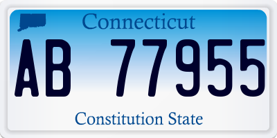 CT license plate AB77955