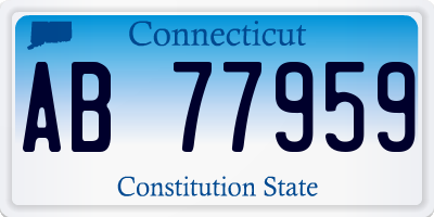 CT license plate AB77959