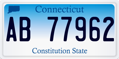 CT license plate AB77962