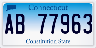 CT license plate AB77963