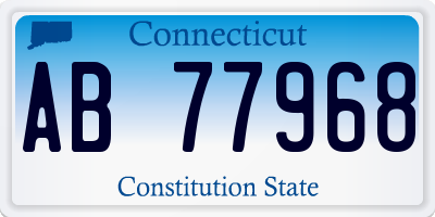 CT license plate AB77968