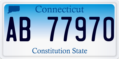 CT license plate AB77970