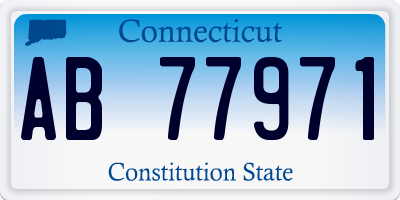 CT license plate AB77971