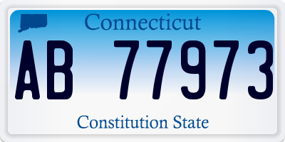 CT license plate AB77973