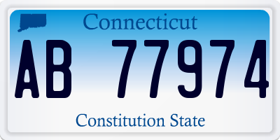 CT license plate AB77974