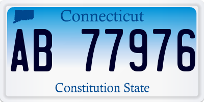 CT license plate AB77976