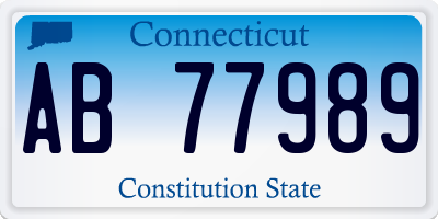 CT license plate AB77989