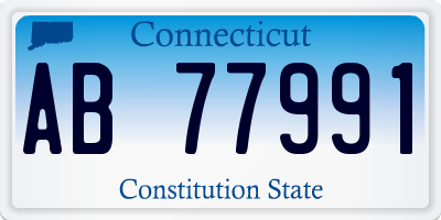 CT license plate AB77991