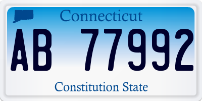 CT license plate AB77992