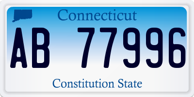 CT license plate AB77996
