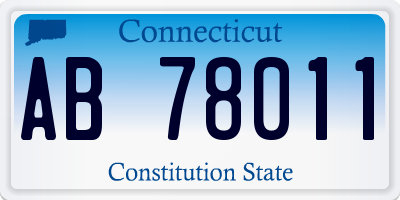 CT license plate AB78011