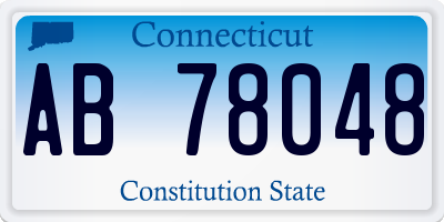 CT license plate AB78048