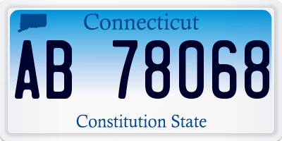 CT license plate AB78068