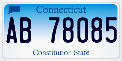 CT license plate AB78085