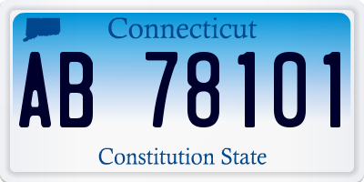 CT license plate AB78101