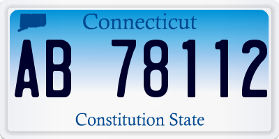 CT license plate AB78112