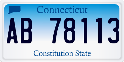 CT license plate AB78113