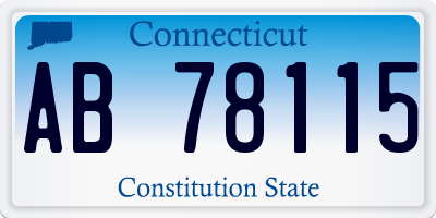 CT license plate AB78115