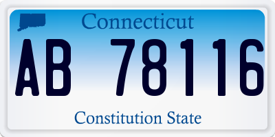 CT license plate AB78116