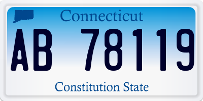 CT license plate AB78119