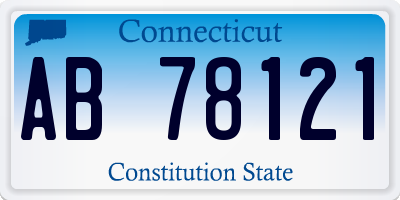 CT license plate AB78121