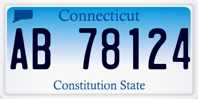 CT license plate AB78124