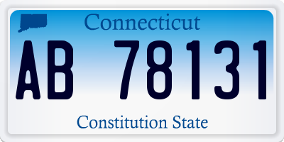 CT license plate AB78131