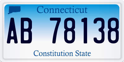 CT license plate AB78138