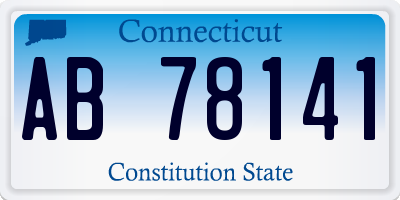 CT license plate AB78141
