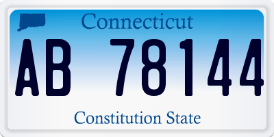 CT license plate AB78144