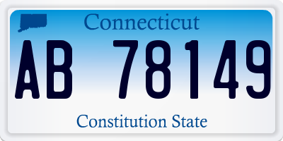 CT license plate AB78149