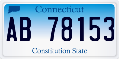 CT license plate AB78153