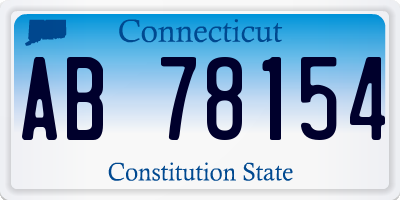CT license plate AB78154