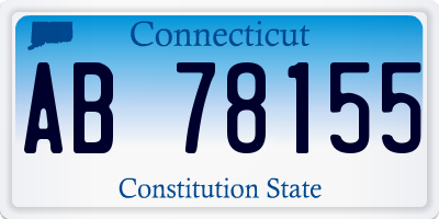 CT license plate AB78155