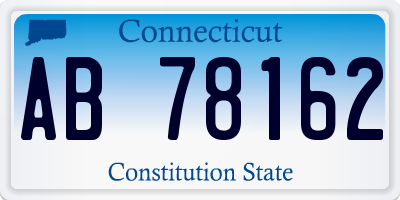 CT license plate AB78162