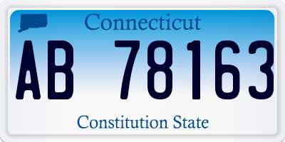 CT license plate AB78163