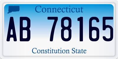 CT license plate AB78165
