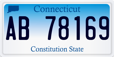 CT license plate AB78169