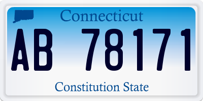 CT license plate AB78171