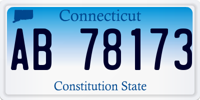 CT license plate AB78173