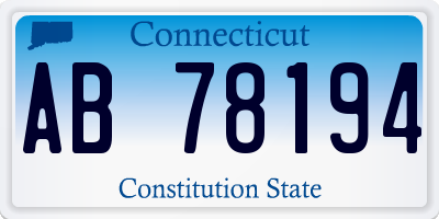 CT license plate AB78194