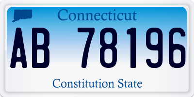 CT license plate AB78196