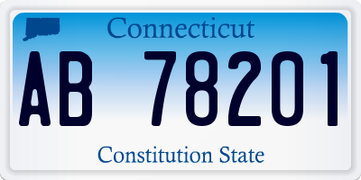 CT license plate AB78201