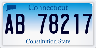 CT license plate AB78217